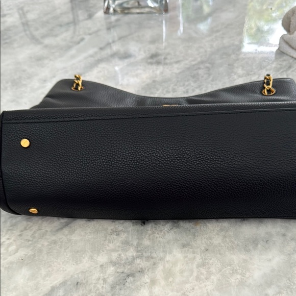 Tory Burch Black and Gold Shoulder Bag with Chain Strap - Picture 4 of 6